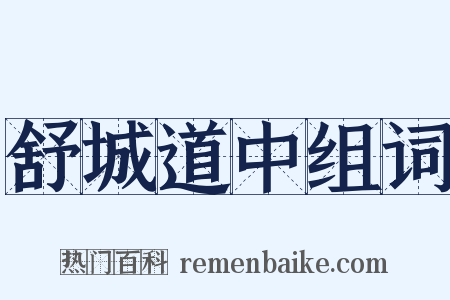 舒城道中组词是什么意思的图片